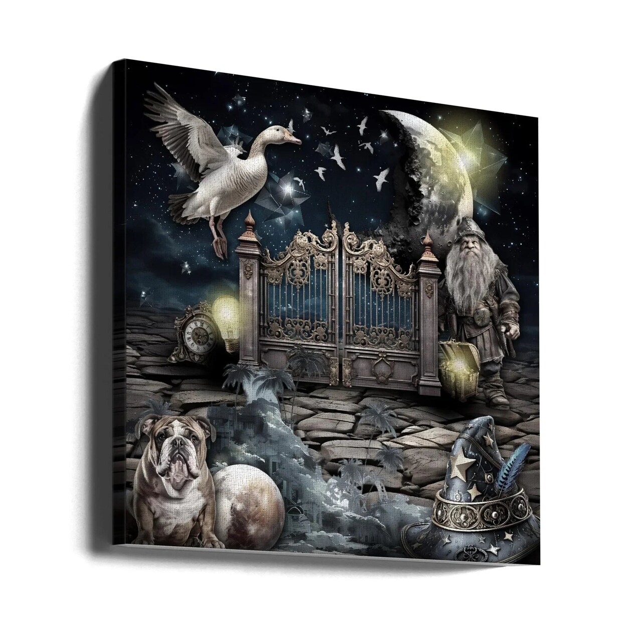 Maciej and his elf's treasure Square 24x24 Canvas - Corporate Office Art